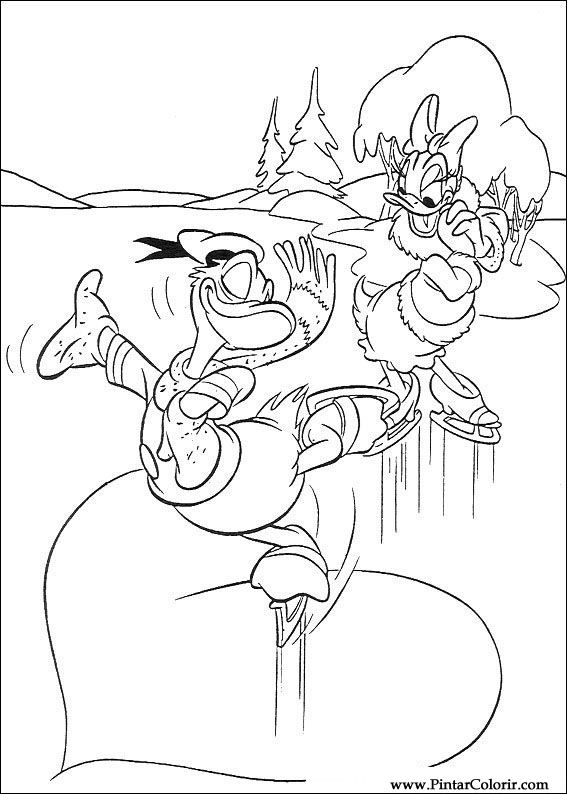 Pintar e Colorir Pato Donald - Desenho 132