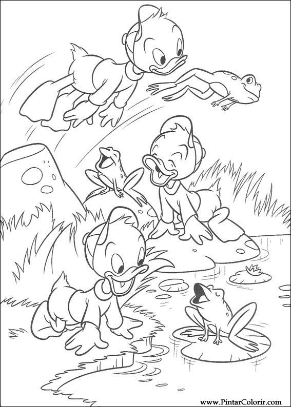 Pintar e Colorir Pato Donald - Desenho 135