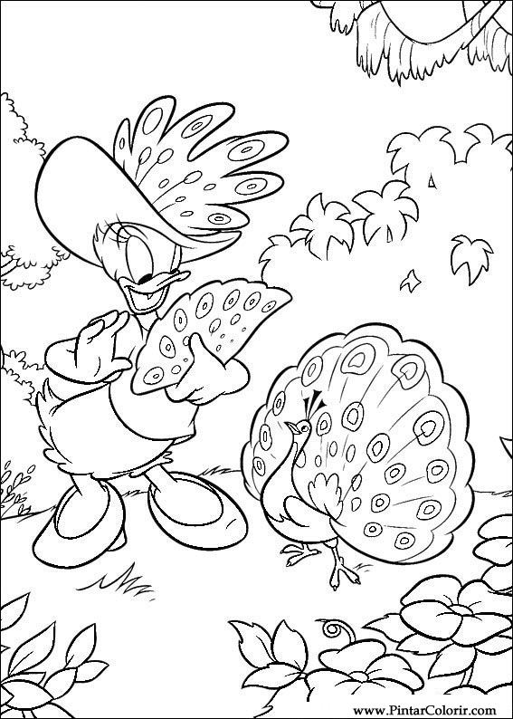 Pintar e Colorir Pato Donald - Desenho 136