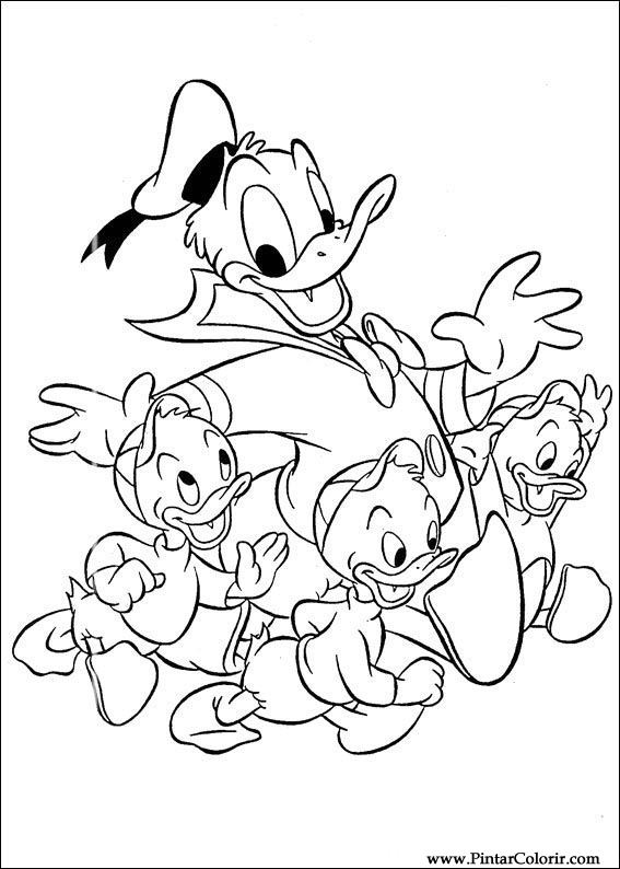 Pintar e Colorir Pato Donald - Desenho 150