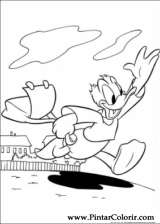 Pintar e Colorir Pato Donald - Desenho 036