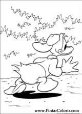 Pintar e Colorir Pato Donald - Desenho 052