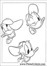 Pintar e Colorir Pato Donald - Desenho 058