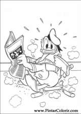 Pintar e Colorir Pato Donald - Desenho 062