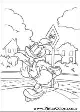 Pintar e Colorir Pato Donald - Desenho 066