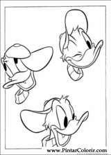 Pintar e Colorir Pato Donald - Desenho 076