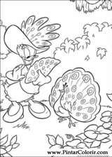 Pintar e Colorir Pato Donald - Desenho 091