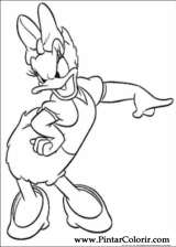 Pintar e Colorir Pato Donald - Desenho 094