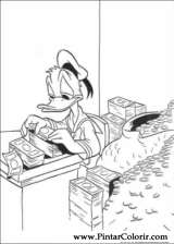 Pintar e Colorir Pato Donald - Desenho 125