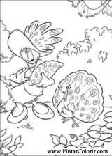 Pintar e Colorir Pato Donald - Desenho 136