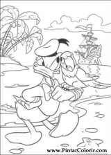 Pintar e Colorir Pato Donald - Desenho 138