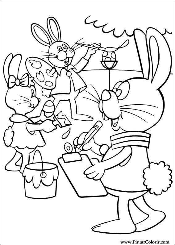 Pintar e Colorir Peter Cottontail - Desenho 001