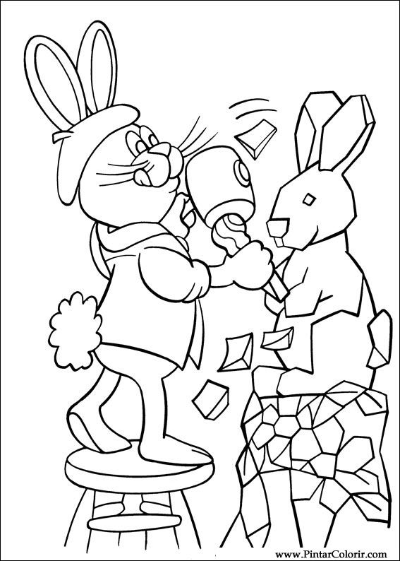 Pintar e Colorir Peter Cottontail - Desenho 002