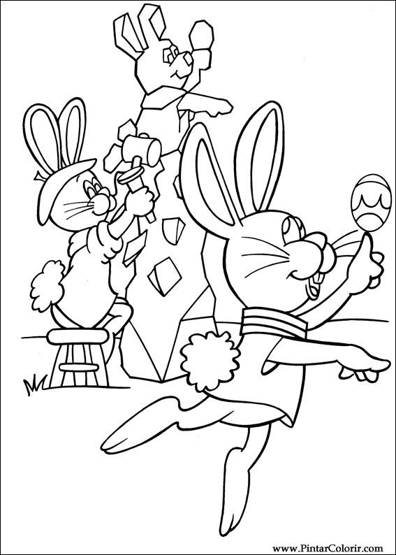 Pintar e Colorir Peter Cottontail - Desenho 003