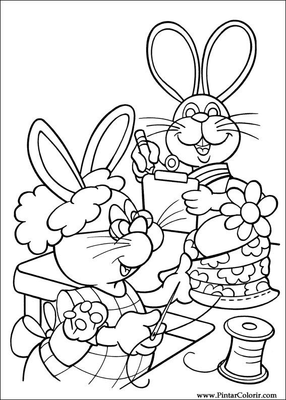 Pintar e Colorir Peter Cottontail - Desenho 004