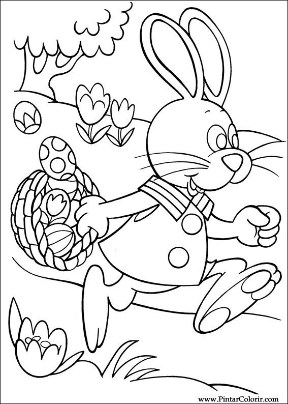 Pintar e Colorir Peter Cottontail - Desenho 007