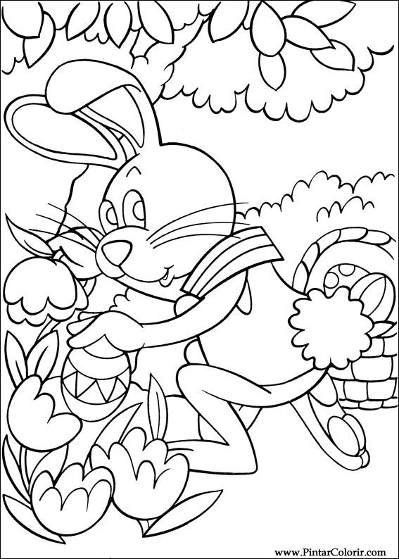 Pintar e Colorir Peter Cottontail - Desenho 009