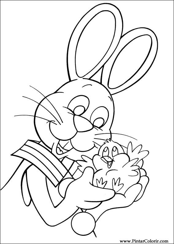 Pintar e Colorir Peter Cottontail - Desenho 011