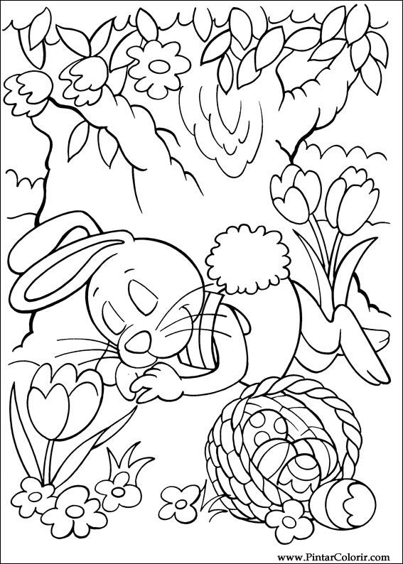 Pintar e Colorir Peter Cottontail - Desenho 013