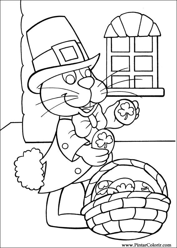 Pintar e Colorir Peter Cottontail - Desenho 017