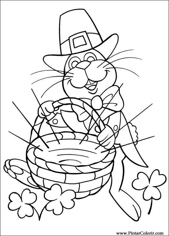 Pintar e Colorir Peter Cottontail - Desenho 018