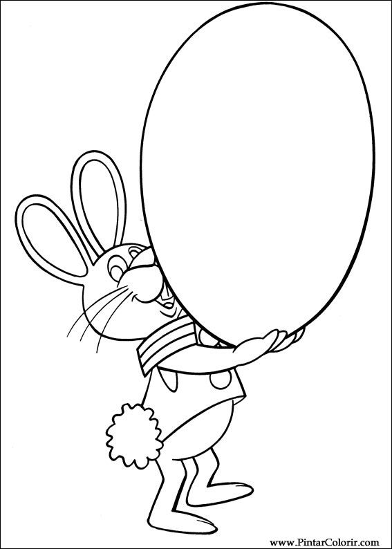 Pintar e Colorir Peter Cottontail - Desenho 019