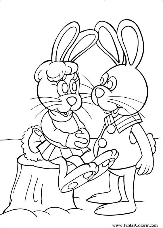 Pintar e Colorir Peter Cottontail - Desenho 020