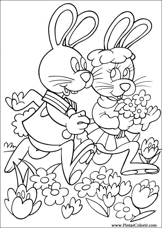 Pintar e Colorir Peter Cottontail - Desenho 021