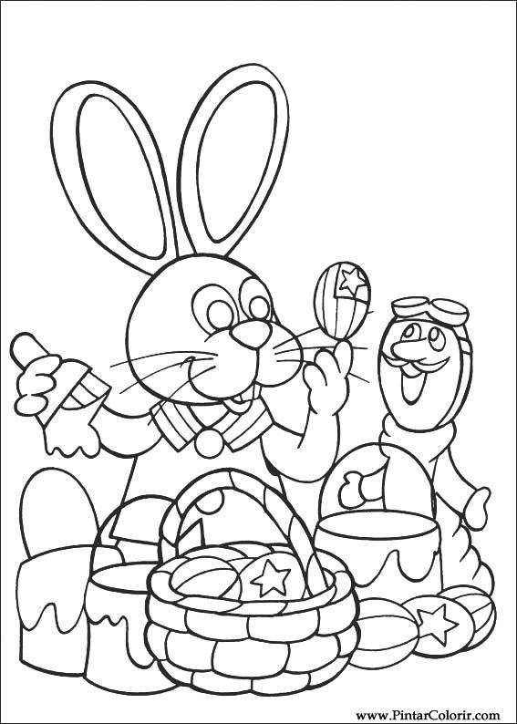 Pintar e Colorir Peter Cottontail - Desenho 025