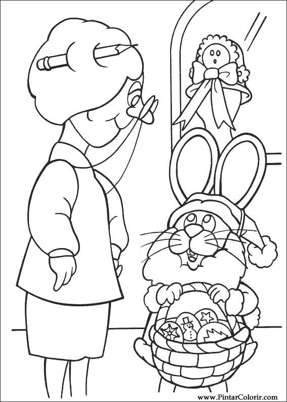 Pintar e Colorir Peter Cottontail - Desenho 035