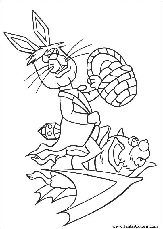 Pintar e Colorir Peter Cottontail - Desenho 036