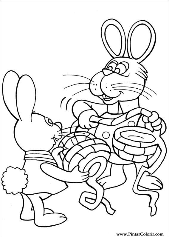 Pintar e Colorir Peter Cottontail - Desenho 043