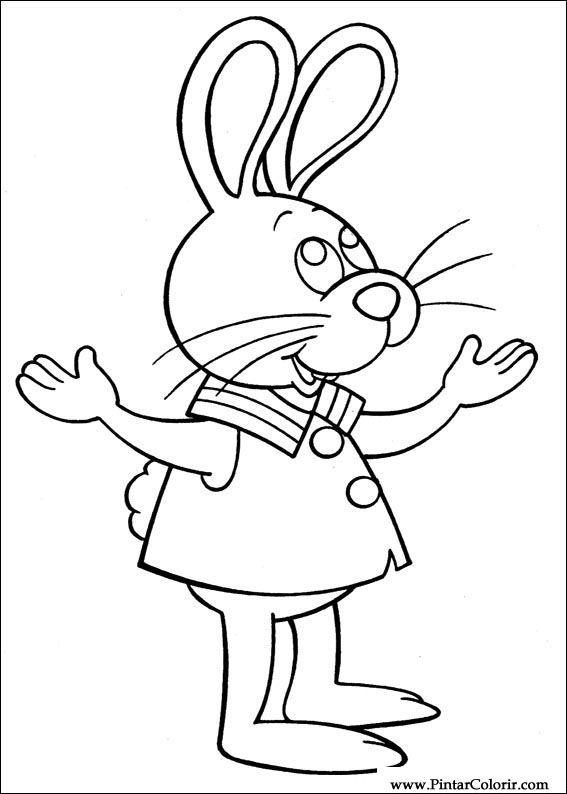 Pintar e Colorir Peter Cottontail - Desenho 044