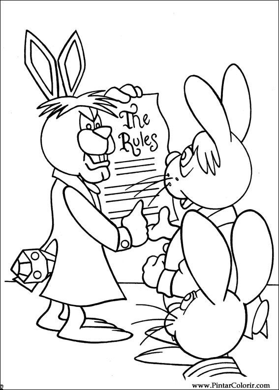 Pintar e Colorir Peter Cottontail - Desenho 047