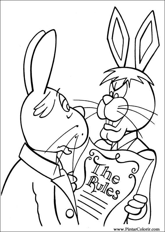 Pintar e Colorir Peter Cottontail - Desenho 048