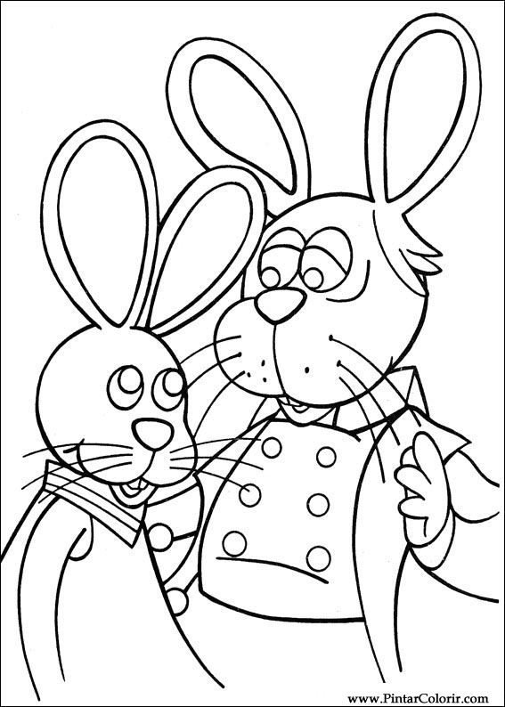 Pintar e Colorir Peter Cottontail - Desenho 050