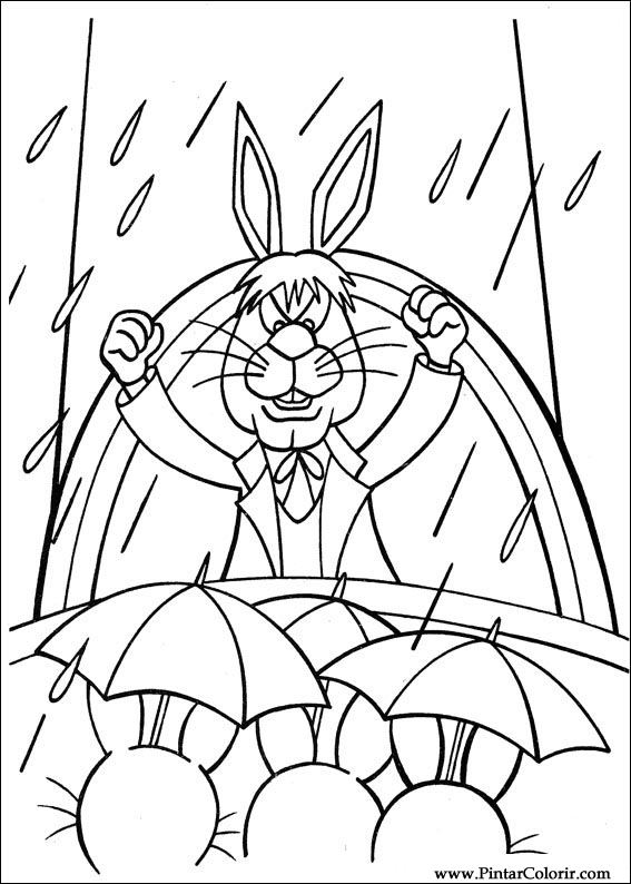 Pintar e Colorir Peter Cottontail - Desenho 055