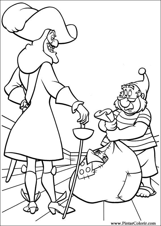 Pintar e Colorir Peter Pan 2 - Desenho 002