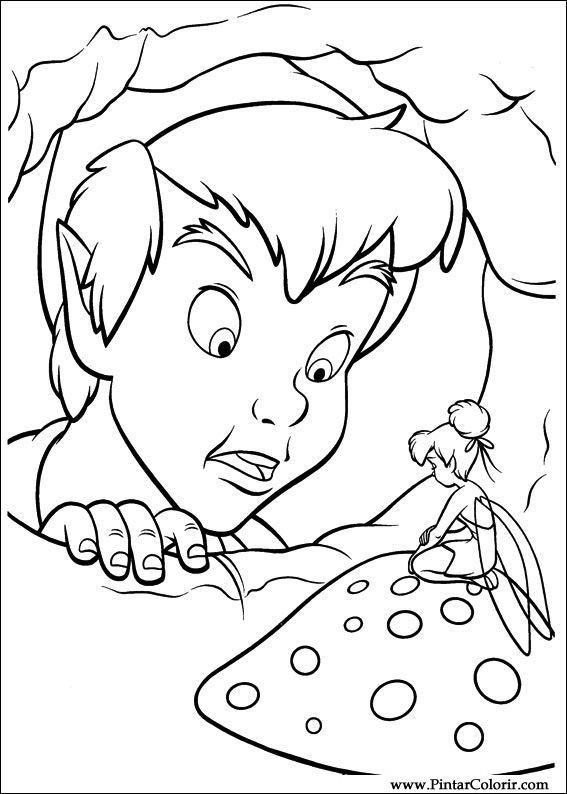 Pintar e Colorir Peter Pan 2 - Desenho 009