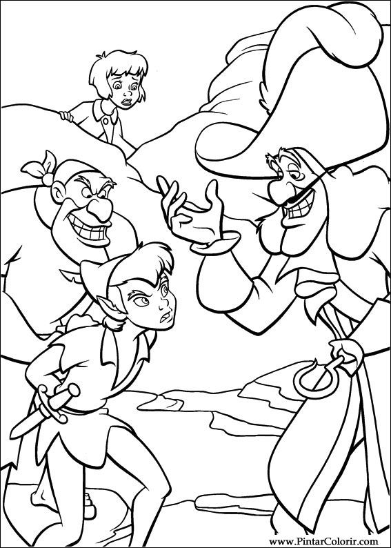 Dibujos para pintar y Color Peter Pan 2 - Diseño de impresión 011 Dibujos para pintar y Color Peter Pan 2 - Diseño de impresión 011