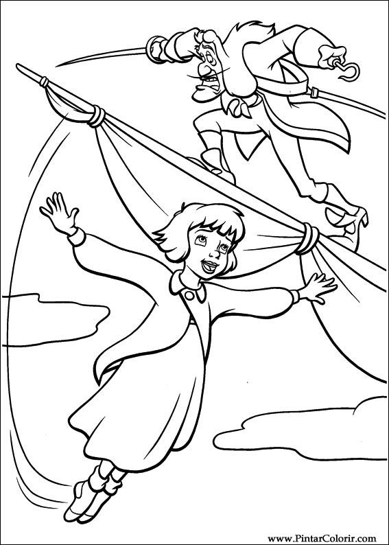 Pintar e Colorir Peter Pan 2 - Desenho 013