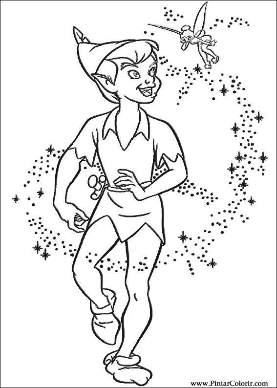 Pintar e Colorir Peter Pan - Desenho 002