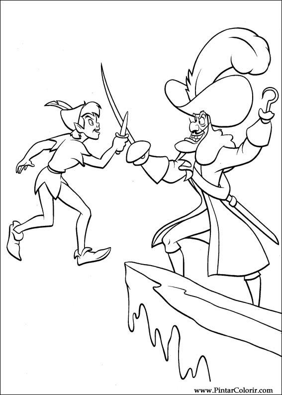 Pintar e Colorir Peter Pan - Desenho 015