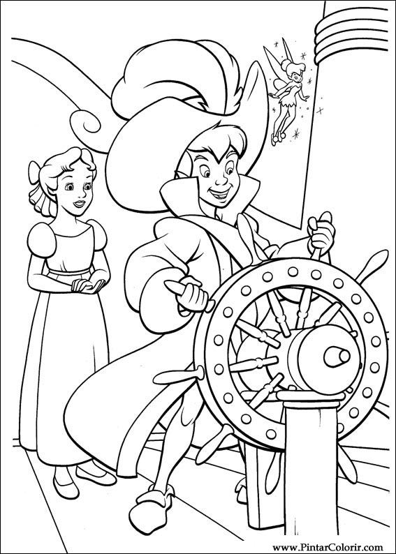 Pintar e Colorir Peter Pan - Desenho 030