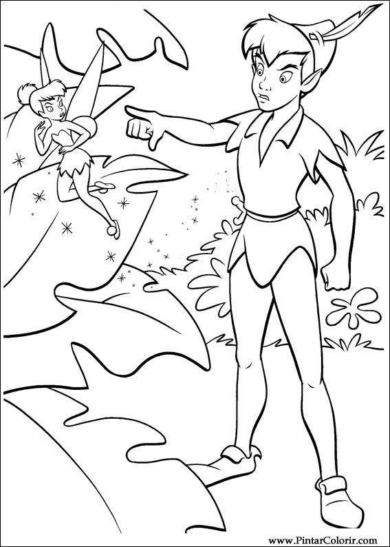 Pintar e Colorir Peter Pan - Desenho 042