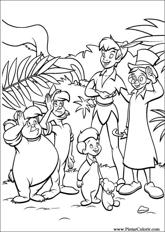 Pintar e Colorir Peter Pan - Desenho 043