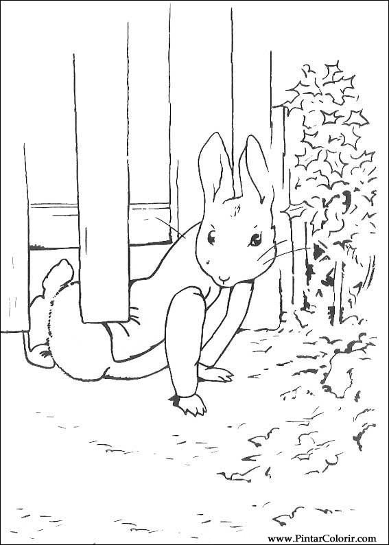 Pintar e Colorir Peter Rabbit - Desenho 001