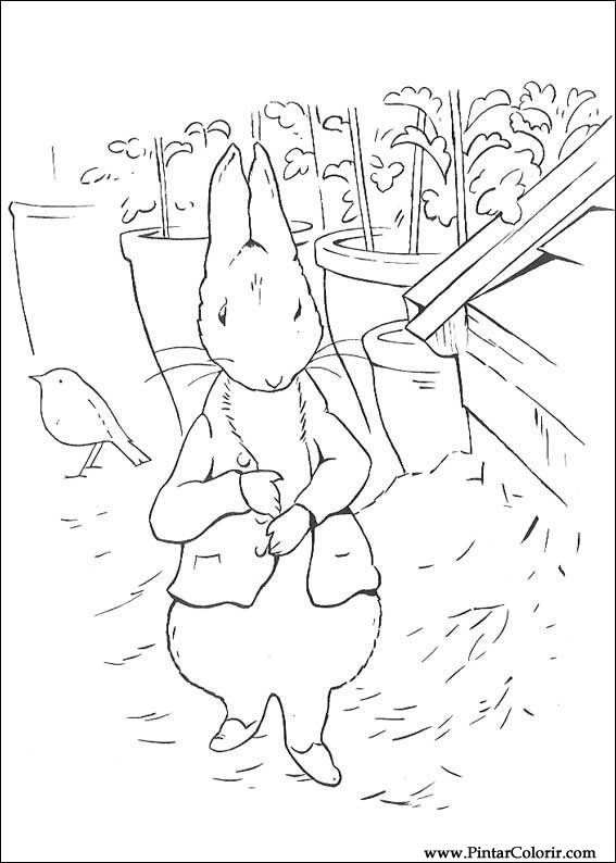 Pintar e Colorir Peter Rabbit - Desenho 003