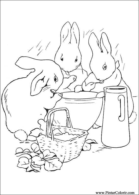 Pintar e Colorir Peter Rabbit - Desenho 011