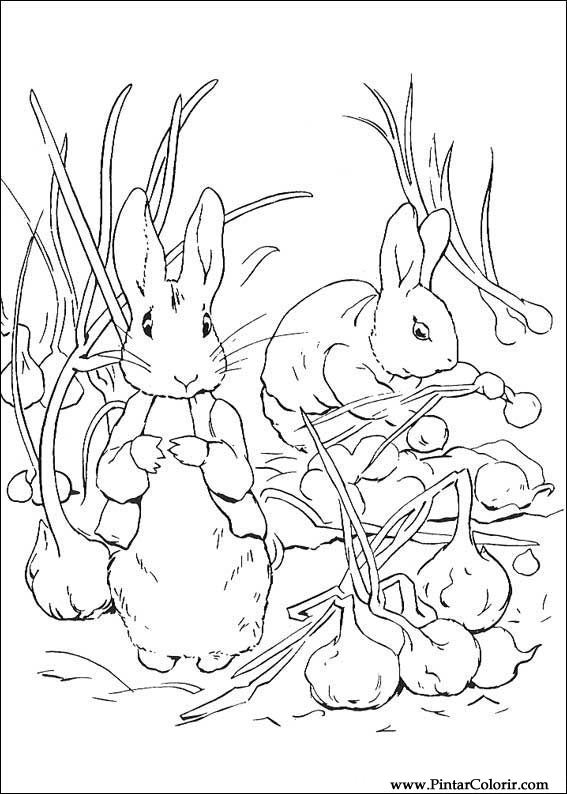 Pintar e Colorir Peter Rabbit - Desenho 014